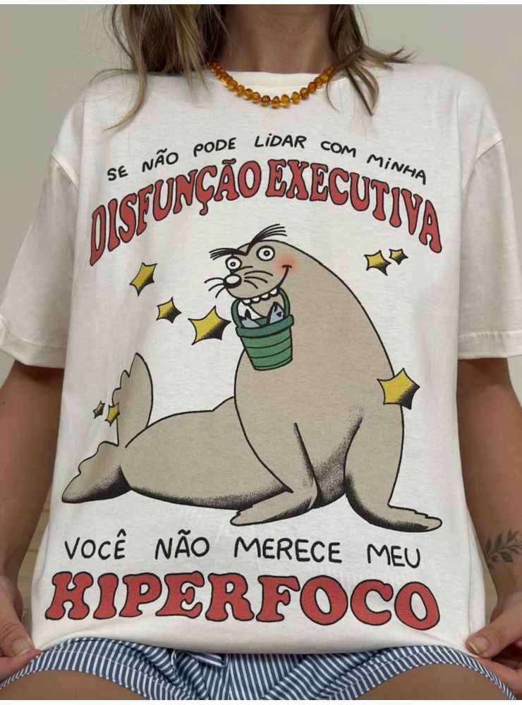 Camiseta Hiperfoca - Off-White — imagem 2