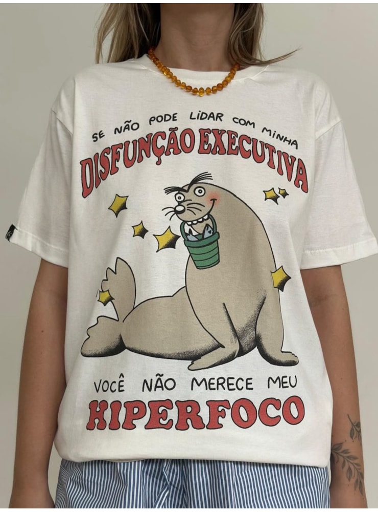 Camiseta Hiperfoca - Off-White — imagem 1