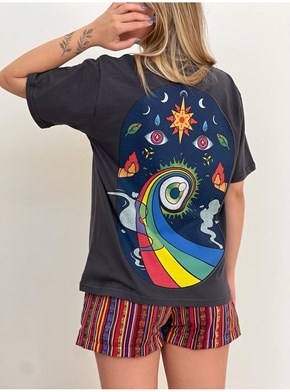 Camiseta Hipnose - Chumbo - Frente e Verso
