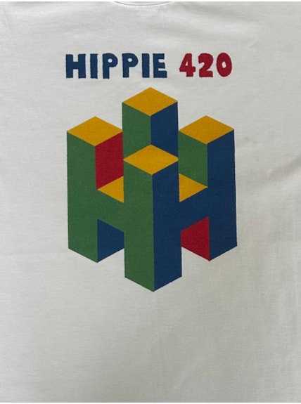 Camiseta Hippie 420 - Off-White