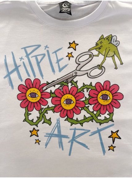 Camiseta Hippie Art - Branca