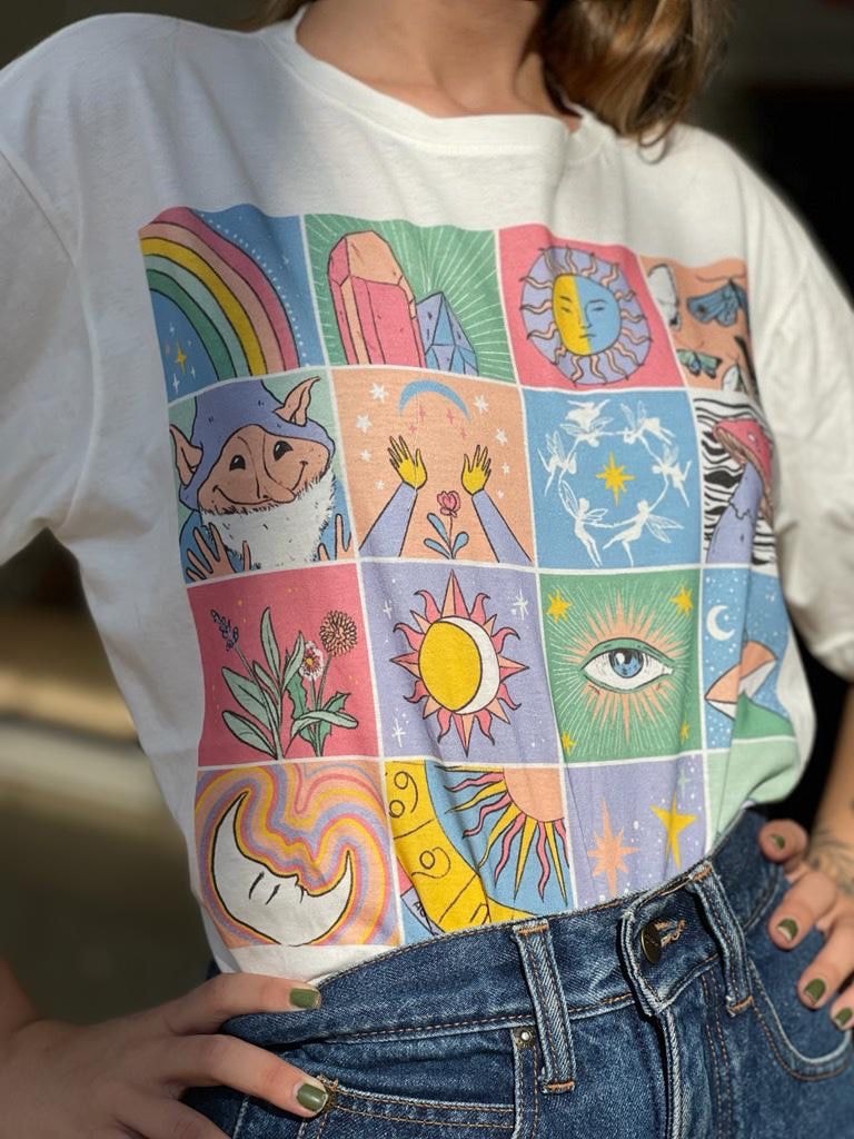 camiseta de hippie