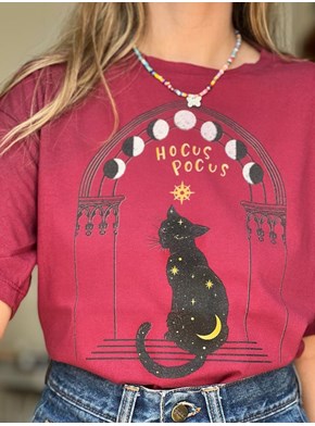 Camiseta Hocus Pocus - Marsala