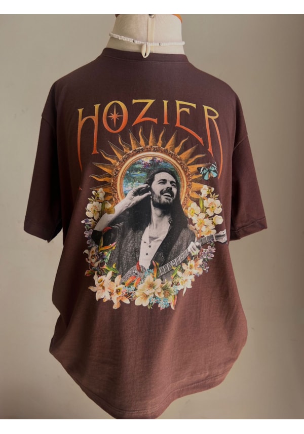 Camiseta Hozier - Marrom