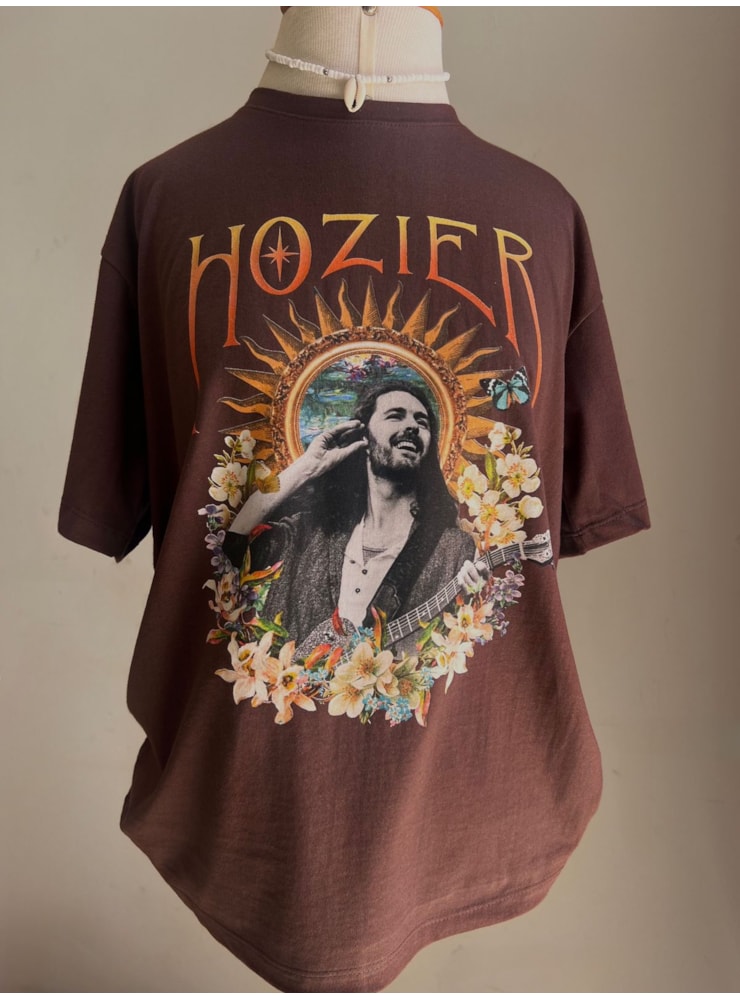 Camiseta Hozier - Marrom — imagem 1
