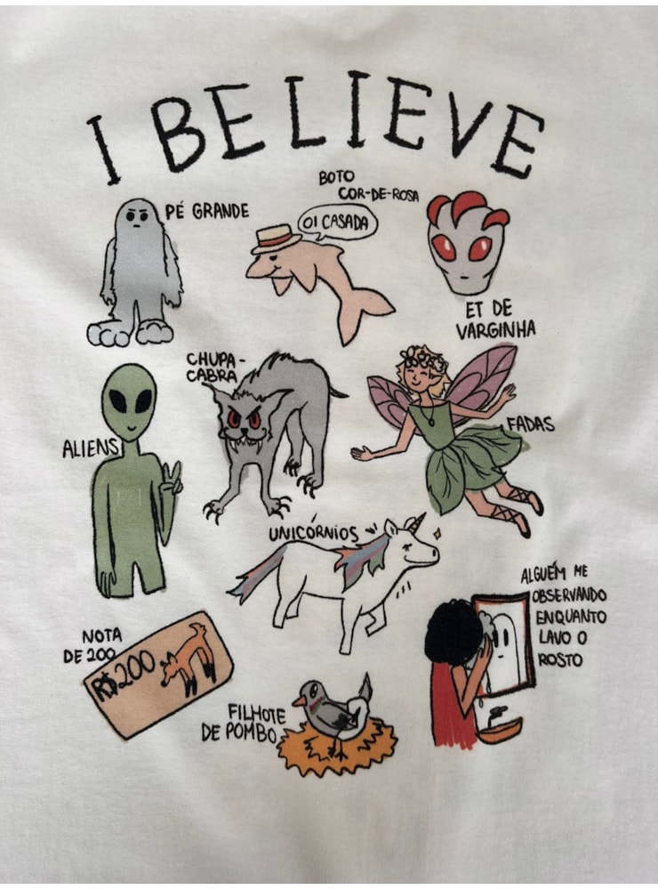 Camiseta I Believe - Off-White — imagem 2