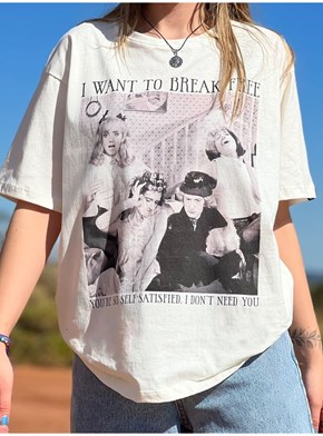Camiseta I Want To Break Free - Queen - Off-White