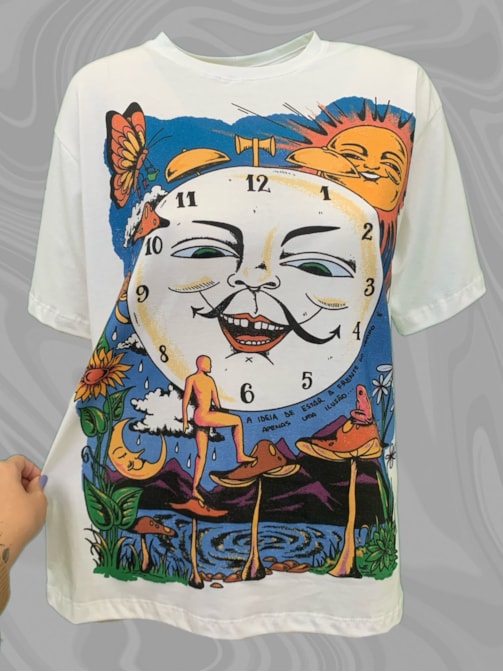 Camiseta Ilusão do Tempo - Off-White
