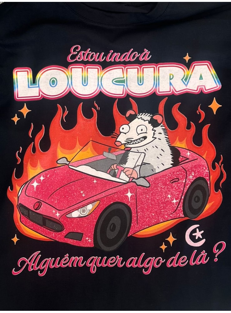 Camiseta Indo à Loucura - Preta — imagem 2