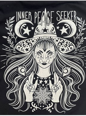 Camiseta Inner Peace Bruxa - Preta