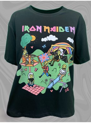 Camiseta Iron Maiden - Bandas Cartoon - Preta