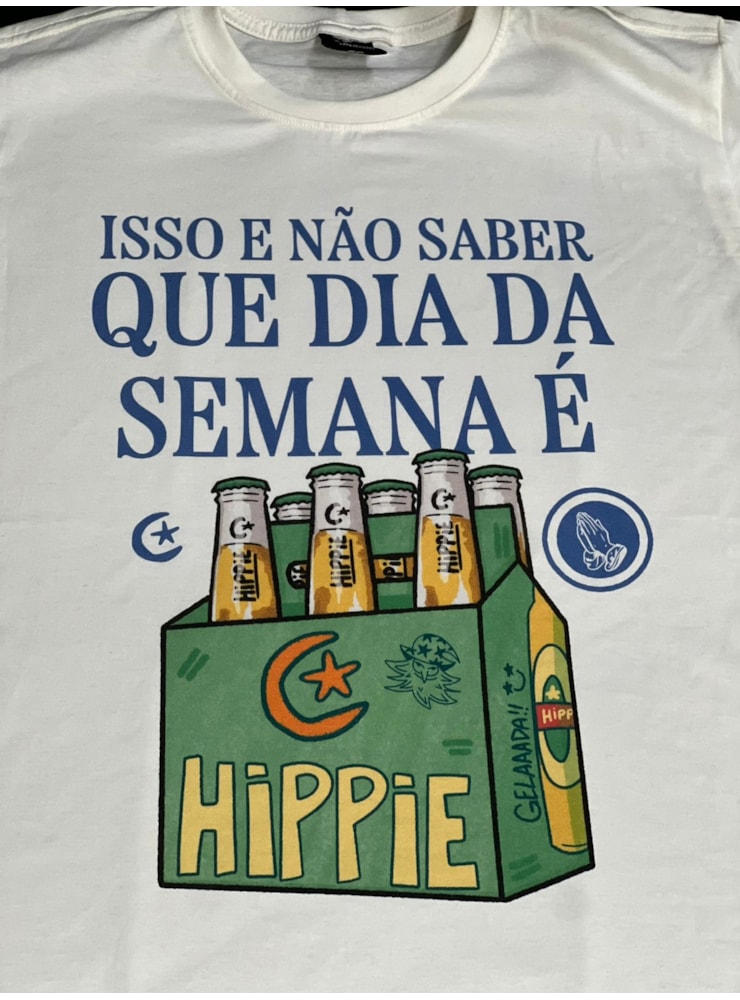 Camiseta Isso e não saber que dia da semana é - Off-White — imagem 2