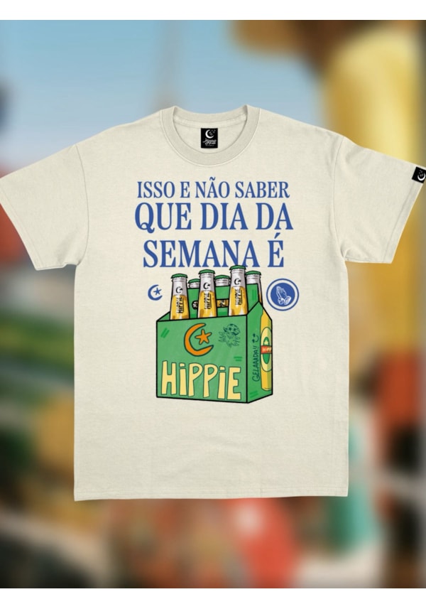 Camiseta Isso e não saber que dia da semana é - Off-White