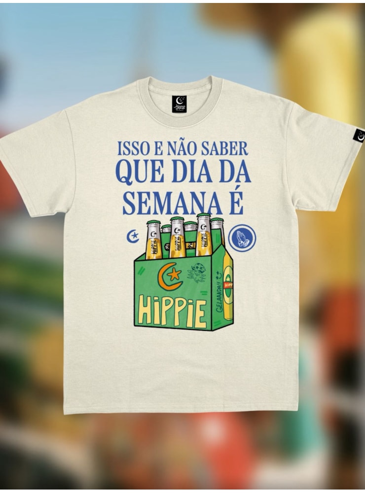 Camiseta Isso e não saber que dia da semana é - Off-White — imagem 1