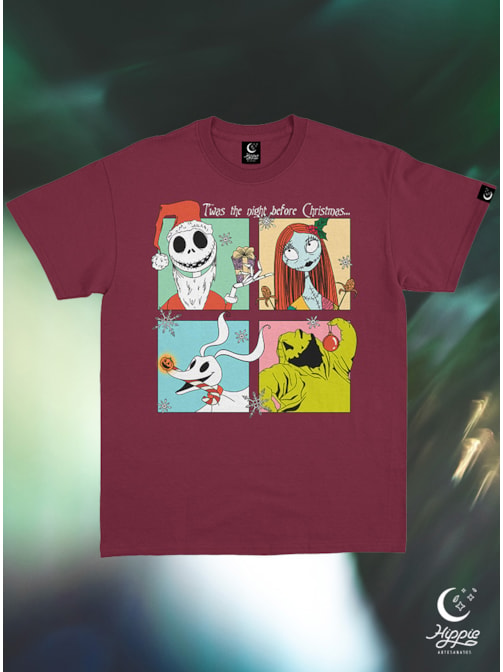 Camiseta Jack Night Before Christmas - Marsala