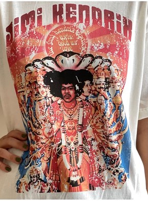 Camiseta Jimi Hendrix - Off-White