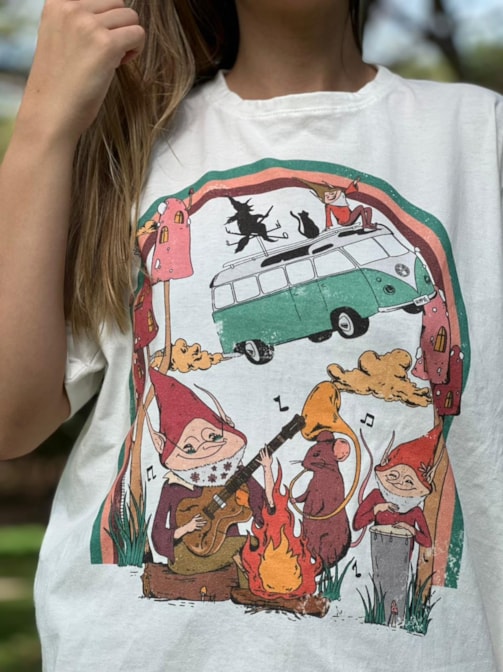 Camiseta Kombi Dos Duendes - Off-White