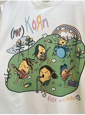 Camiseta Korn - Bandas Cartoon - Off-White