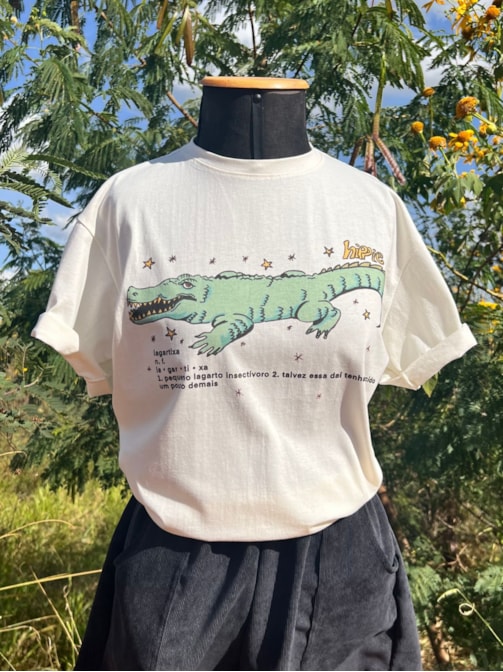 Camiseta Lagartixa Grande - Off-White