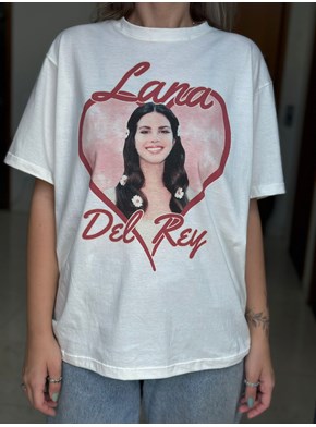 Camiseta Lana Del Rey Love - Off-White