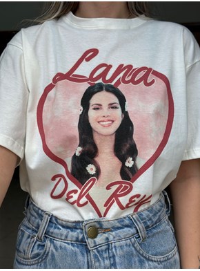 Camiseta Lana Del Rey Love - Off-White