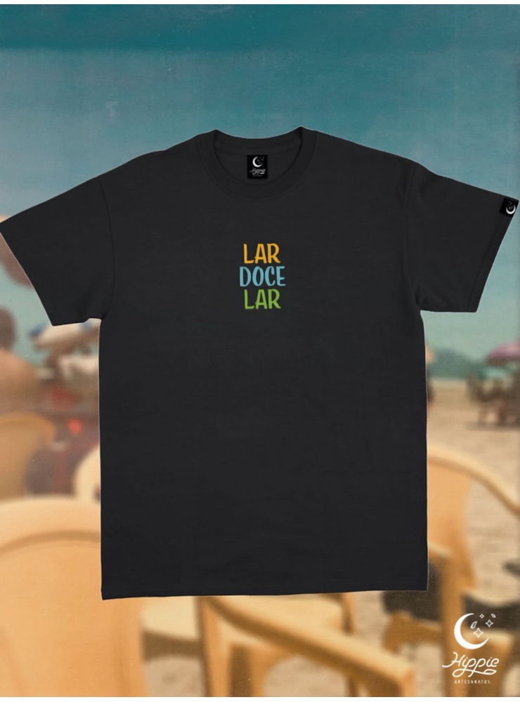 Camiseta Lar Doce Lar - Preta - Frente e Verso — imagem 2