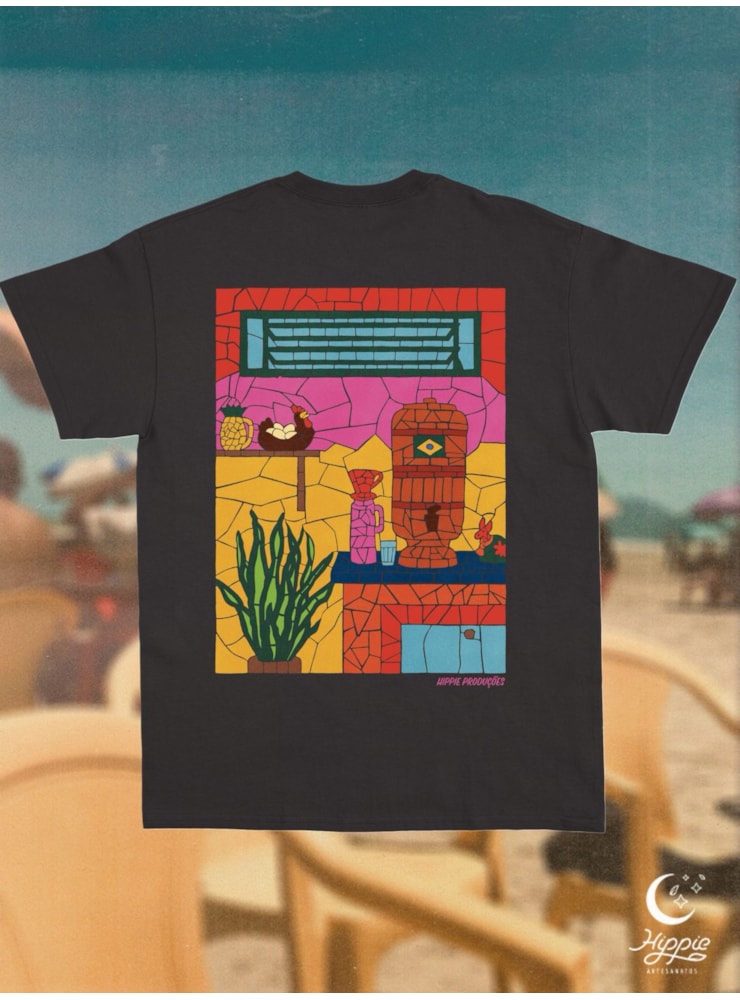 Camiseta Lar Doce Lar - Preta - Frente e Verso — imagem 1