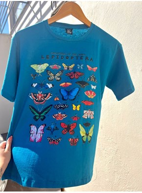 Camiseta Lepidoptera - Azul