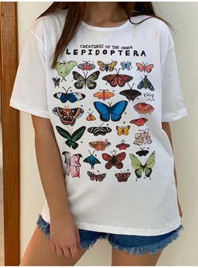 Camiseta Lepidoptera - Branca