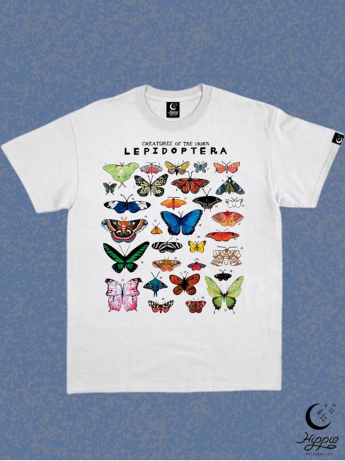 Camiseta Lepidoptera - Branca