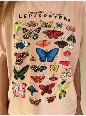 Camiseta Lepidoptera - Cáqui