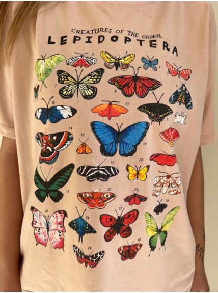 Camiseta Lepidoptera - Cáqui