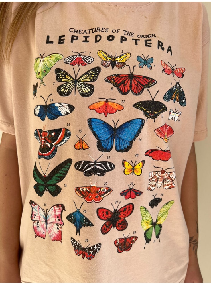 Camiseta Lepidoptera - Cáqui — imagem 2