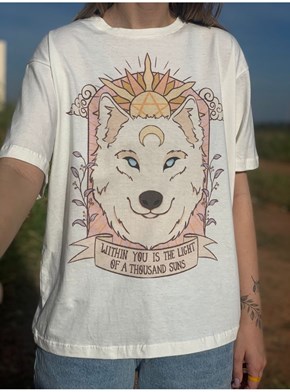 Camiseta Lobo Astral - Off-White