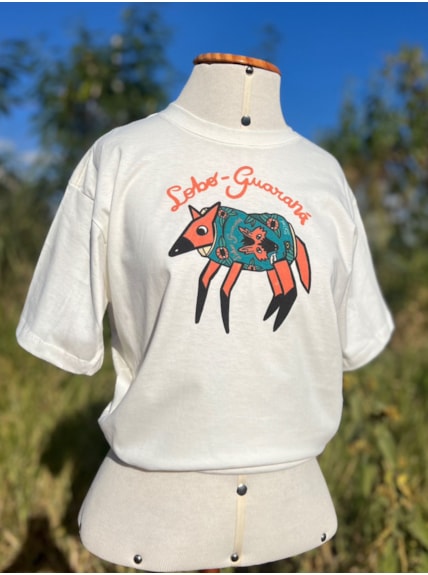 Camiseta Lobo Guaraná - Off-White - Frente e Verso