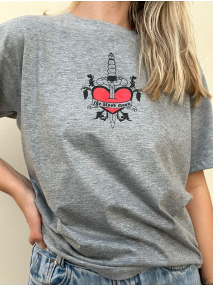 Camiseta Lua de Sangue - Mescla - Frente e Verso