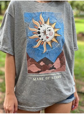 Camiseta Made Of Stars, Sun, Moon - Mescla