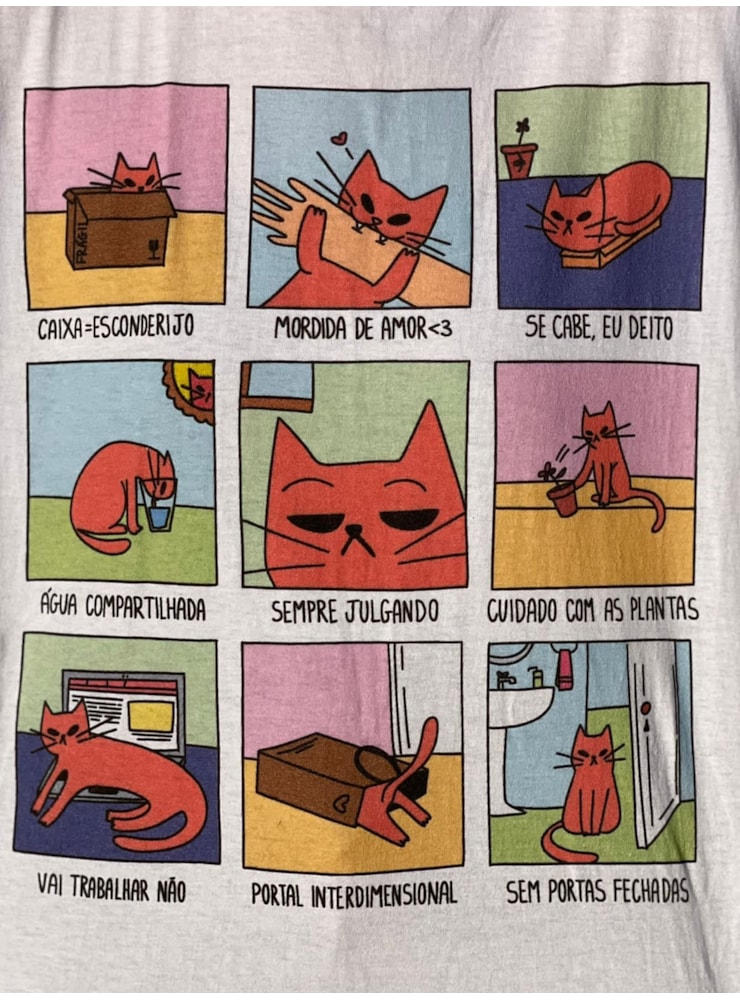 Camiseta Mãe de Gato Sabe Brincar - Branca — imagem 3