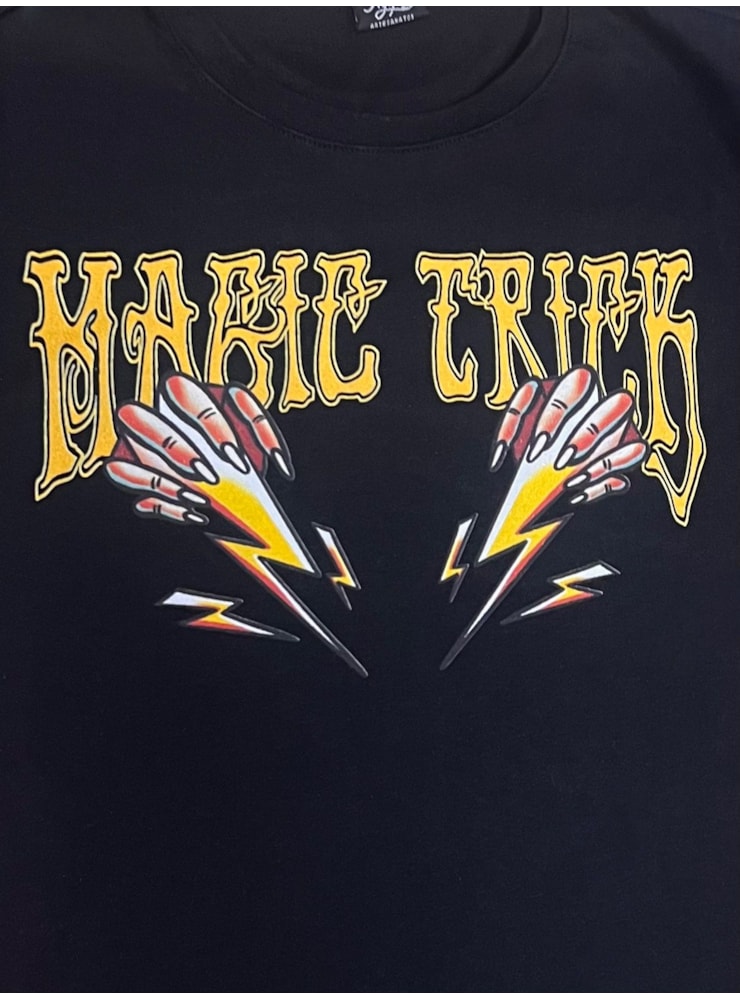 Camiseta Magic Trick - Preta - Frente e Verso — imagem 4