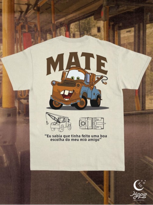 Camiseta Mate - Off-White - Frente e Verso