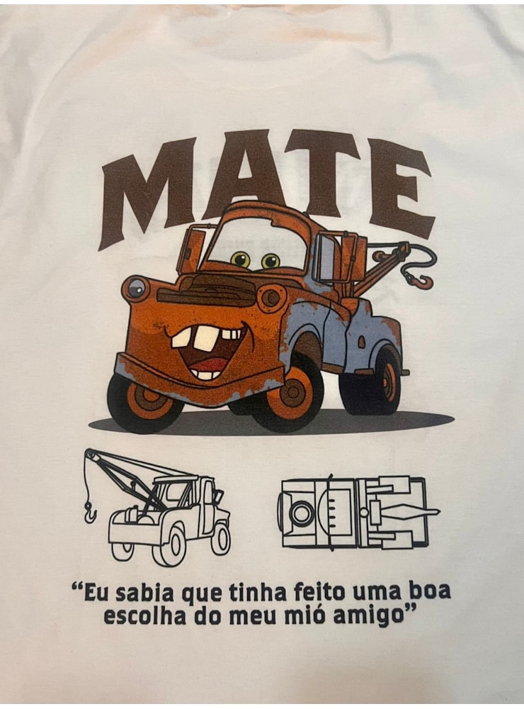 Camiseta Mate - Off-White - Frente e Verso — imagem 3