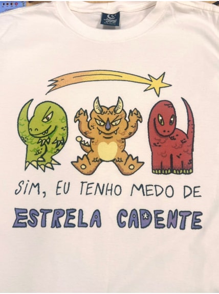 Camiseta Medo de Estrela Cadente - Off-White