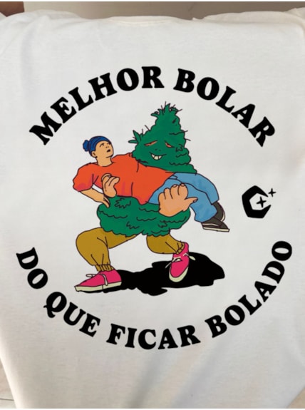 Camiseta Melhor Bolar do que ficar bolado - Off-White