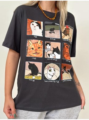 Camiseta Memes de Gato Parte 2 - Chumbo