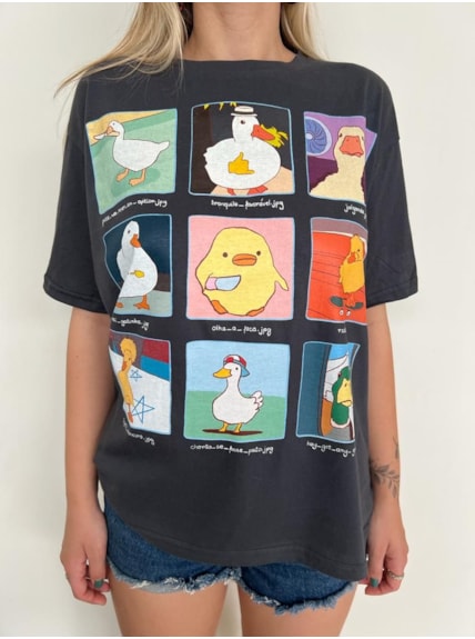 Camiseta Memes de Pato - Chumbo