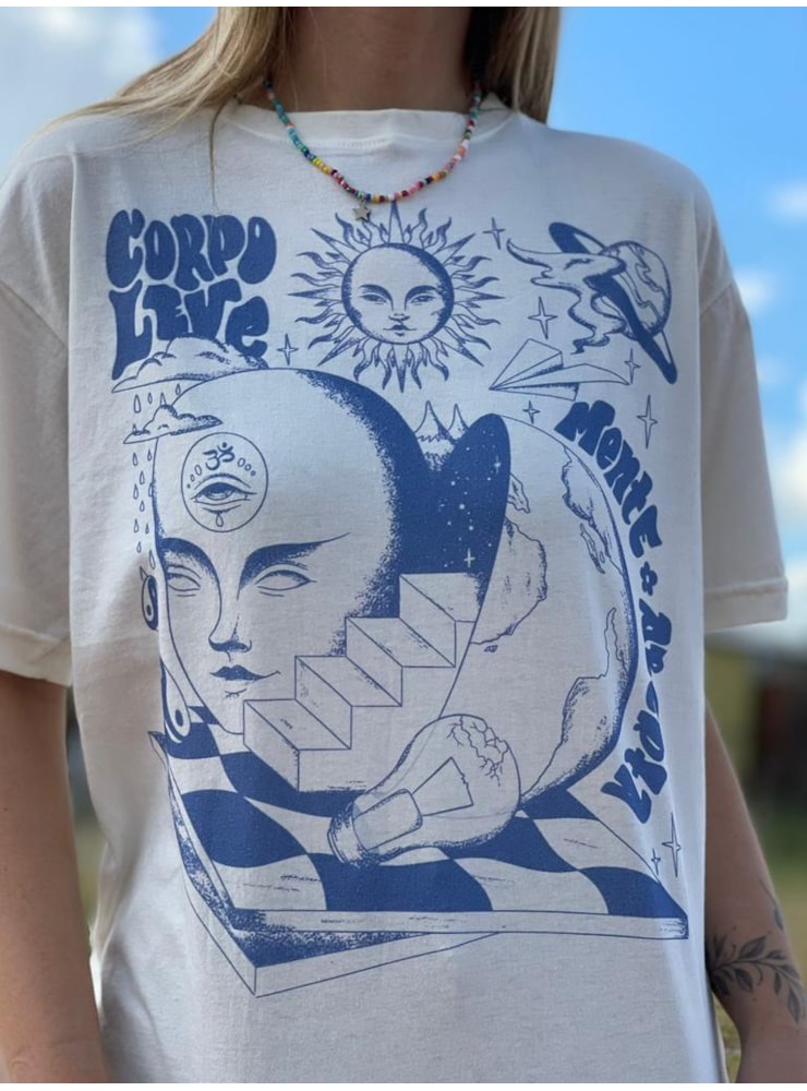 Camiseta Mente Aberta - Off-White — imagem 2