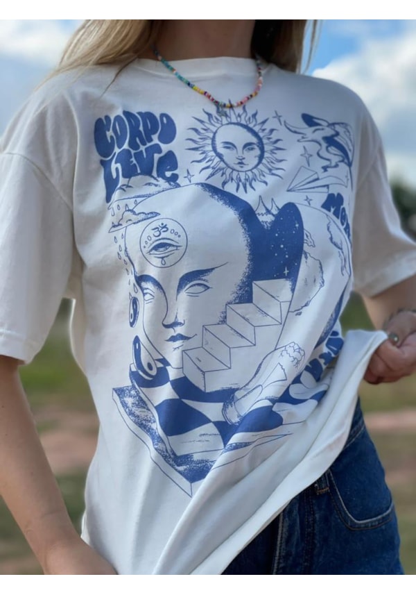 Camiseta Mente Aberta - Off-White