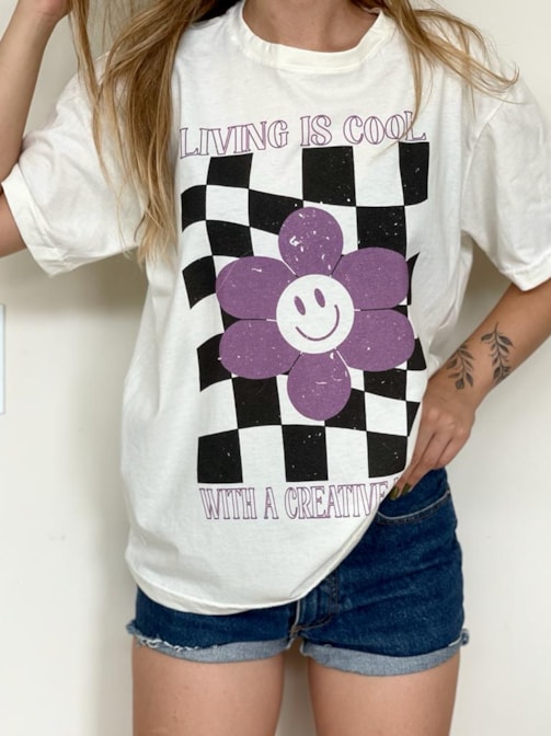 Camiseta Mente Criativa - Off-White