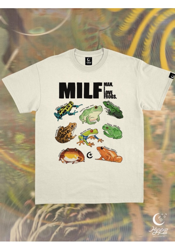 Camiseta Milf frogs - Off-White