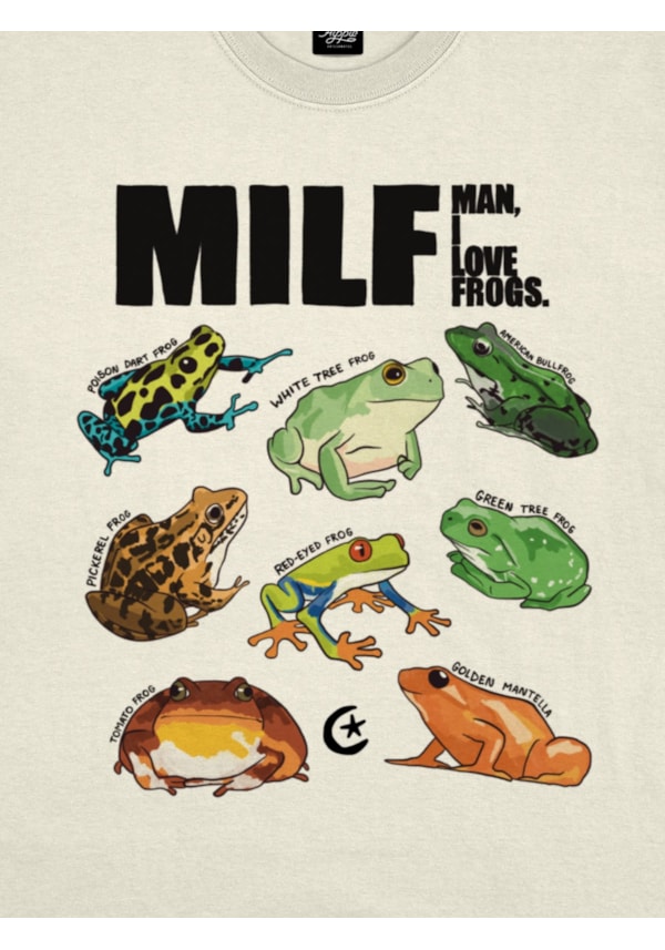 Camiseta Milf frogs - Off-White